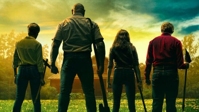 foto de elenco do filme batem à porta