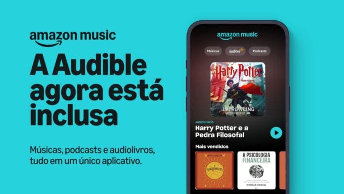 O streaming de áudio Amazon Music liberou a opção de audiolivros para ouvintes no Brasil e mais países